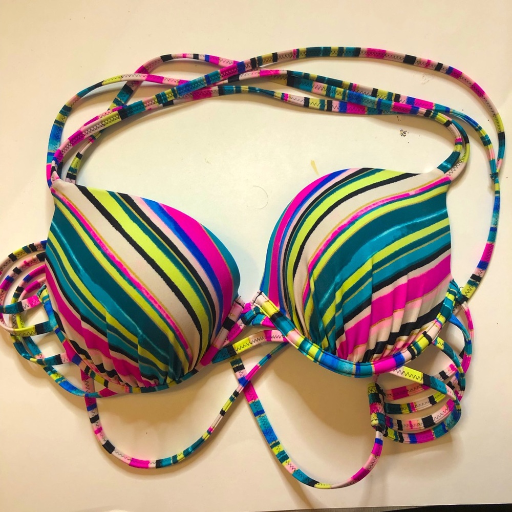 Striped colorful bikini top - 34C